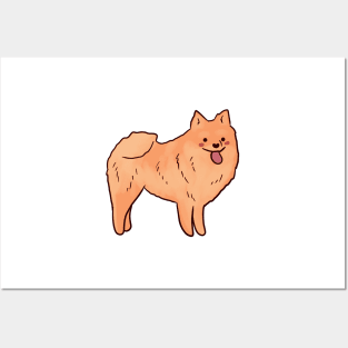 pomeranian drawing Posters and Art